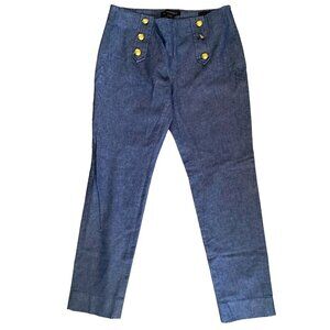 Banana Republic Sloan navy blue marine‎ sailor pants women size 0